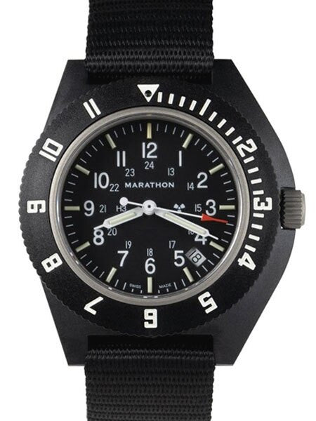 Marathon Swiss Made Quartz Military Navigator Pilot Watch with Tritium Illumination #WW194013-NGM