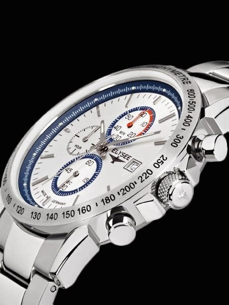 Elysee Arrow Chronograph with Stopwach, 12 Hour Totalizer, and 42mm Case #13264
