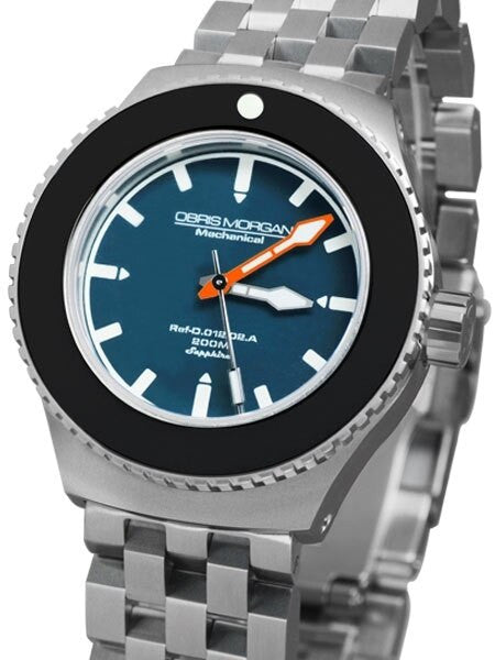 Obris Morgan Nevon Automatic Blue Dial Dive Watch with Robust Bracelet #NEVON-BTNO