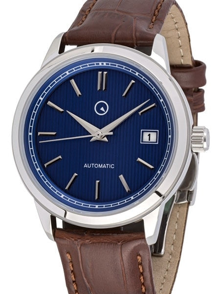 Islander Automatic Dress Watch with Pinstripe Blue Dial, AR Sapphire Crystal #ISL-33