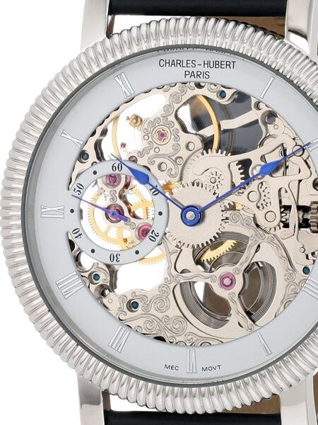Charles Hubert Premium Collection Skeleton Mechanical Hand Wind Watch #3737-W