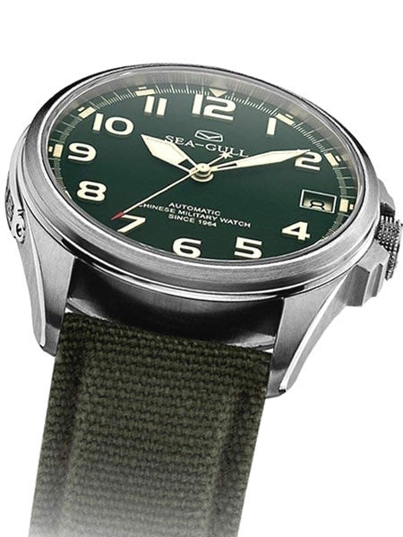 Sea-Gull 44mm Automatic Military Field Watch with Sapphire Crystal #D813.581