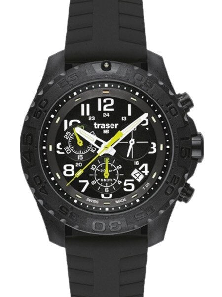Traser Outdoor Pioneer Chronograph with Tritium Illumination and Rotating Black Bezel #102912