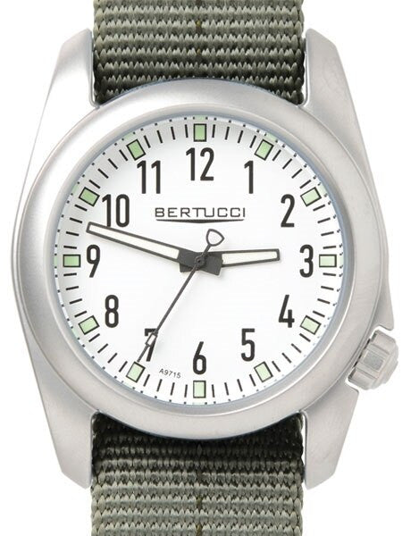 Bertucci Ventara Stainless Steel Field Watch with a DX3 Nylon Strap #11069