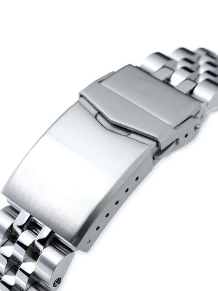 Strapcode 20mm ANGUS-J "Louis" 316L Stainless Steel Watch Bracelet for Seiko SARB033, Brushed, V-Clasp #SS201820B067