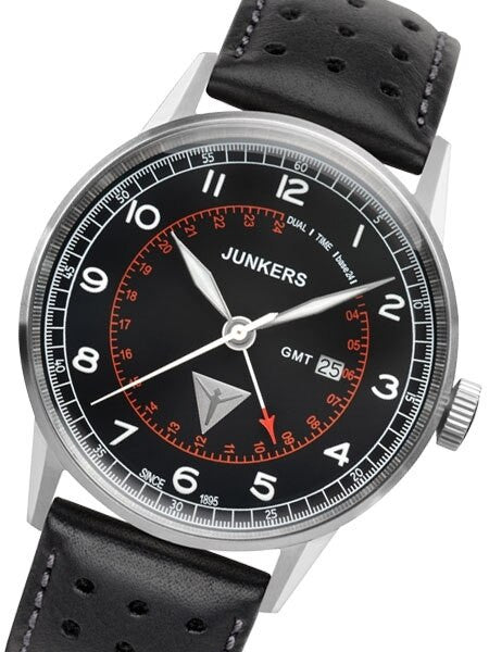 Junkers G38 Series, 42mm Quartz GMT Dual Time Watch #6946-2