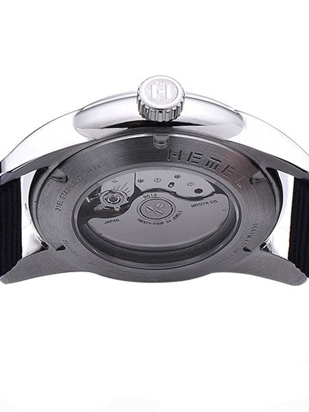 HEMEL Spear Automatic Military-Styled Watch with Matte Black Dial and Sapphire Crystal #HM4