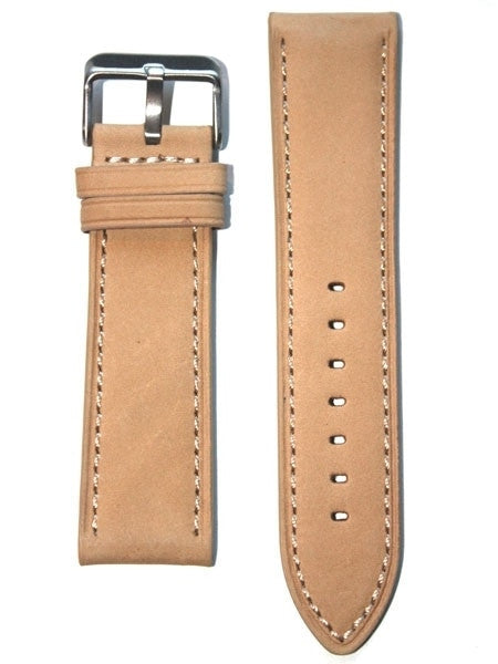 Panerai-Style Tan Suede Leather Strap with Matching Stitching #EBV-03813