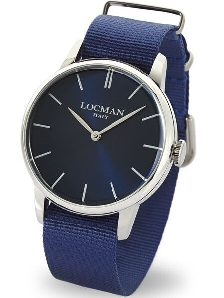 Locman 1960's Collection Sporty Quartz Dress Watch with 41mm Case #0251V02-00BLNKNB