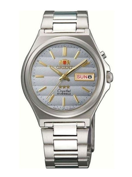 Orient Automatic Watch with Louver-like Grey Dial and SS Bracelet #EM5M012K