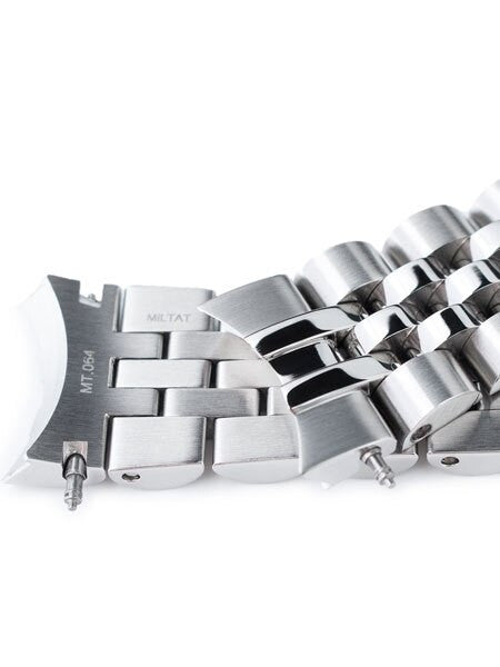 Strapcode 20mm ANGUS-J "Louis" 316L Stainless Steel Watch Bracelet for Seiko Alpinist SARB017, V-Clasp #SS201820B064