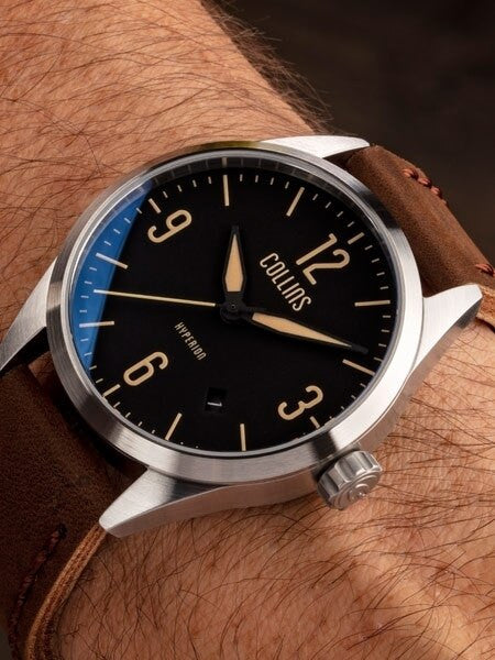 Collins Hyperion Swiss Automatic Watch with 40mm Case and a Double-Dome AR Sapphire Crystal #CWB01