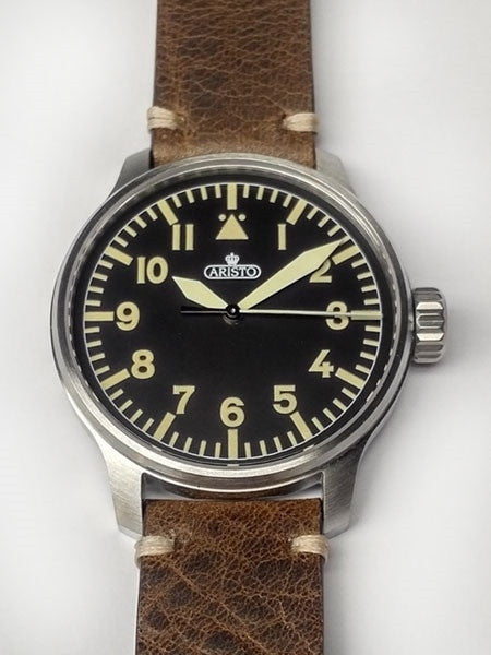 Aristo 42mm Swiss Automatic Aviator Watch with Sapphire Crystal #7H102