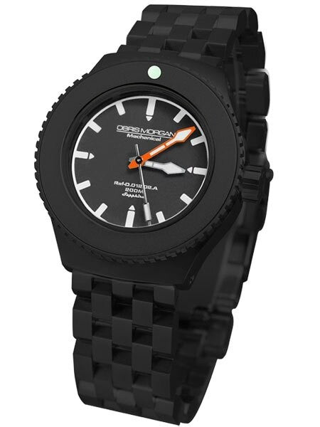 Obris Morgan Nevon Automatic Grey Dial PVD Watch with Robust Bracelet #NEVON-BPGO