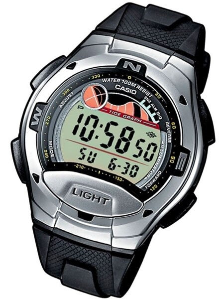 Casio Digital Sports Chrongraph Watch with Tide Graph, Moonphase #W-753-1AV