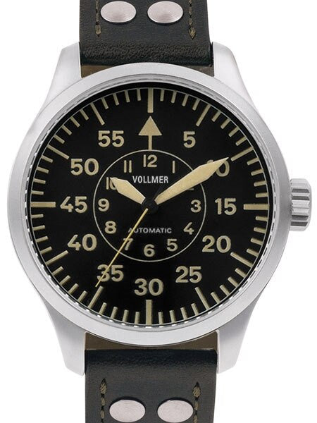 Vollmer Vintage Type B, 47mm Swiss Automatic Aviator Watch with Sapphire Crystal #V3H143