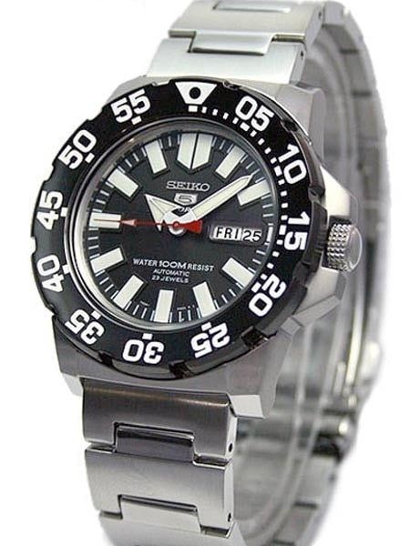 SCRATCH AND DENT - Seiko 5 Sports Automatic Dive Watch with Matching Bracelet #SNZF51K1-SND