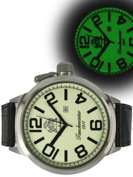 Tauchmeister T0216 XXL 57mm Military Watch with Luminous Dial