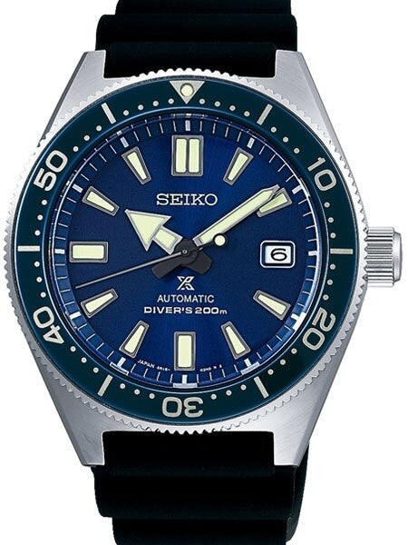 Scratch and Dent - Seiko Prospex Automatic Dive Watch with Blue Dial and Soft Rubber Strap #SBDC053 2
