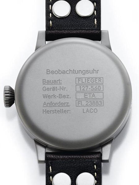 Laco 36mm Hamburg Type A Dial Hand Wind Pilot Watch with Sapphire Crystal #861736