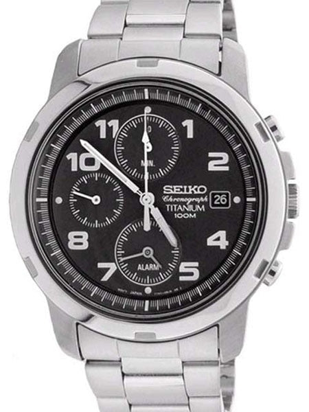 Seiko Titanium Quartz Chronograph with Handy Alarm Function  #SNA113P1