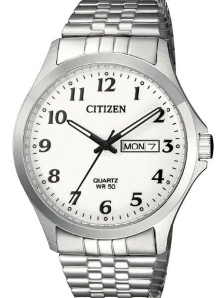 Citizen White Dial Quartz Watch with Stainless Steel Bracelet #BF5000-94A