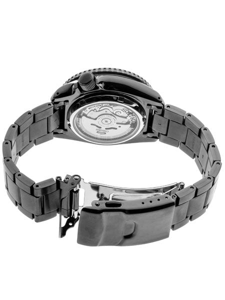 Seiko 5 Sports 24-Jewel Automatic Watch with Black Dial and Black PVD Bracelet #SRPD65