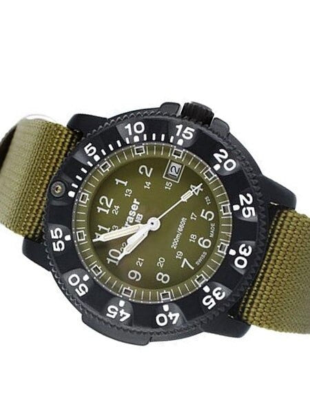 Traser Commander 100 Pro Military Black PVD Titanium Watch with Sapphire Crystal #100155