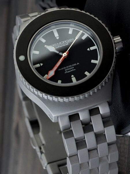 Obris Morgan Nevon Automatic Black Dial Dive Watch with Robust Bracelet #NEVON-BTBO