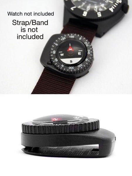 Marathon Survival Watch Band Clip-On Compass #CO194004