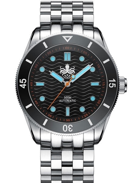 Phoibos 300 meter Wave Master Automatic Dive Watch with an Anti