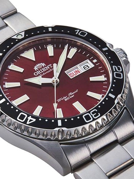 Scratch and Dent - Orient Kamasu Red Dial Automatic Dive Watch with Sapphire Crystal #SND994