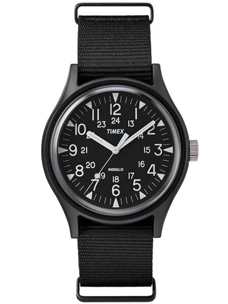 Timex 40mm MK1 Quartz Watch with Black Dial and INDIGLO Night-Light #TW2R37400VQ