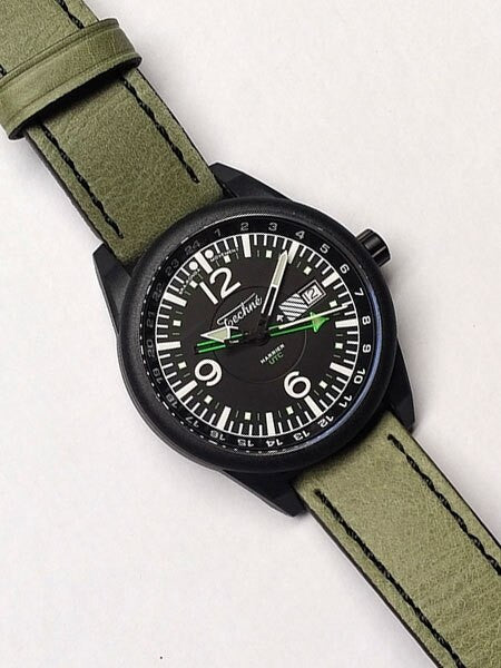 Techne Harrier Dual-Time Zone Watch with 41.5mm Carbon Reinforced Polymer Case #368.174
