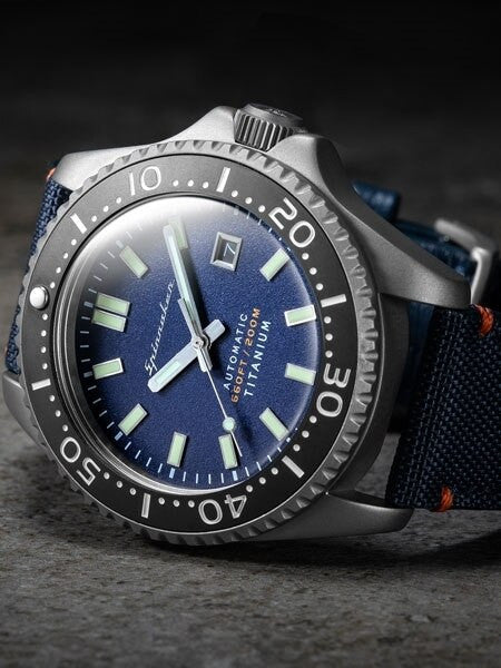 Spinnaker Tesei Titanium Automatic 200 Meter Dive Watch With Blue Dial SP-5061-02