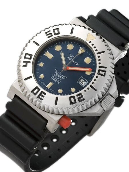 Squale Vintage Swiss Automatic Dive watch with Locking Bezel #Tiger-064-BLU