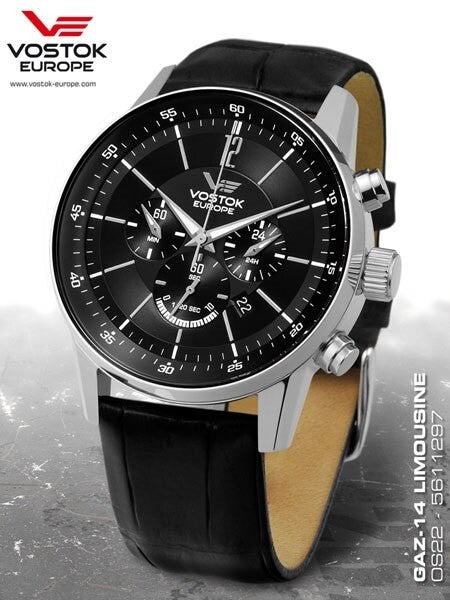 Vostok-Europe Gaz-Limo Quartz Chronograph with 24-Hour Sub-Dial Vostok-Europe Gaz-Limo Quartz Chronograph Watch #5611297