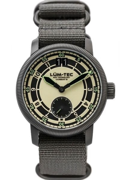 Lum-Tec Combat 43mm Watch with a Luminous Dial and Dome Sapphire Crystal #B47Max