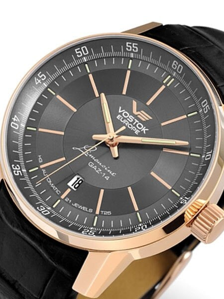 Vostok-Europe GAZ Limo Grey Dial Watch with Trigalight Illumination 5659139