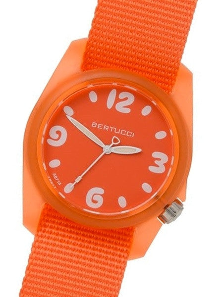 Bertucci Women's Comet Solar Orange Resin Watch, Matching Nylon Strap and Dial - 11034