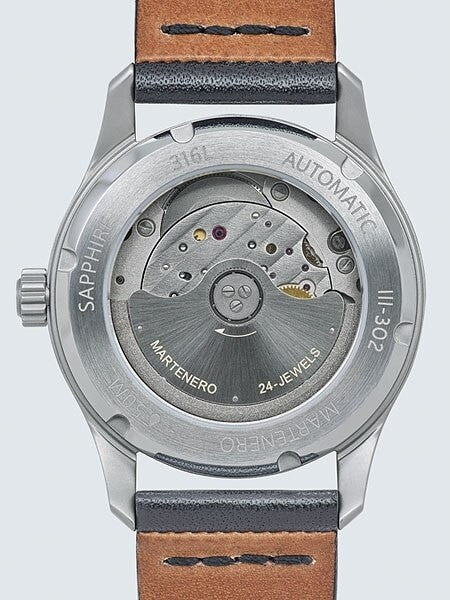 Martenero Ace Automatic Pilot Watch with Marine Blue Dial, Sapphire Crystal #ACE007