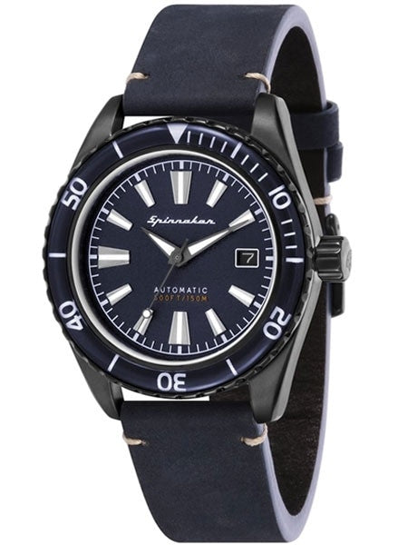 Spinnaker Fleuss Automatic Vintage Style Sports Watch with 43mm PVD Case #SP-5056-03