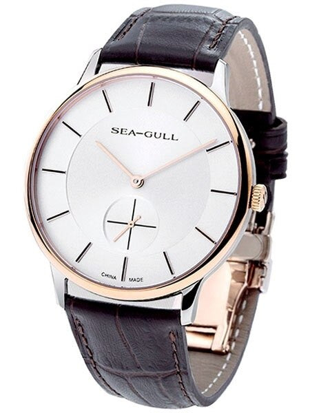 Sea-Gull 39mm Hand Wind Rose Goldtone Dress Watch with Sapphire Crystal #219.388