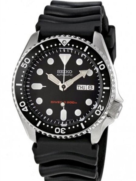 Scratch and Dent - Seiko Automatic Dive Watch with Offset Crown and Rubber Dive Strap #SKX007K1 23