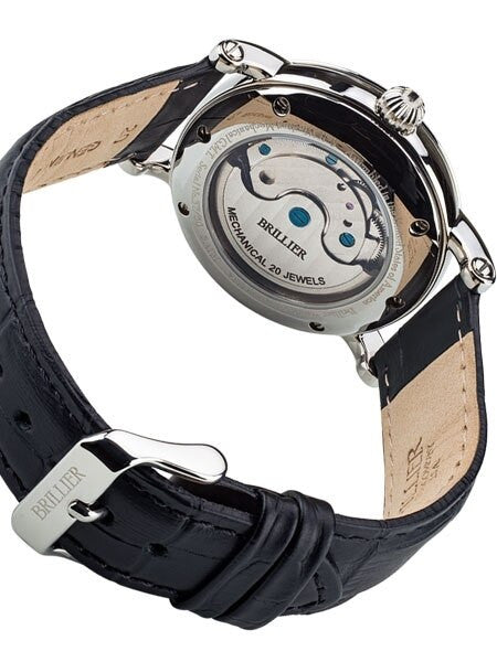 Brillier GMT Dual-Time Watch with 38mm Case Size and Onion Crown #BR-03