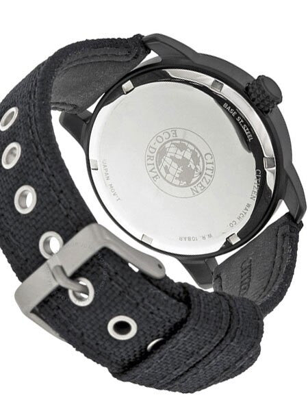 Citizen Eco-Drive Grey PVD Sport Watch with Charcoal Canvas Strap #BM8475-00F