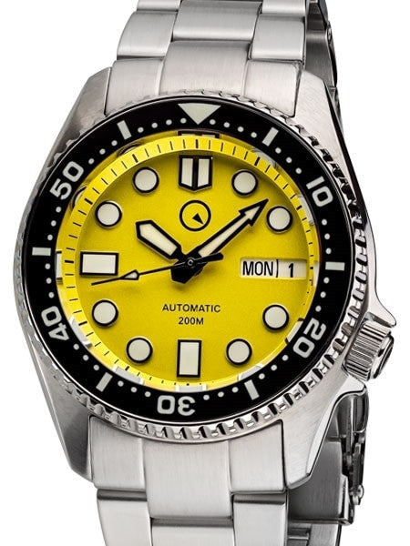 Islander 38mm Automatic Dive Watch with Solid-Link Bracelet, AR Sapphire Crystal, and Luminous Ceramic Bezel Insert #ISL-23