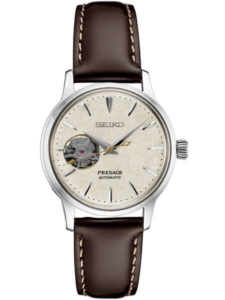 Ladies Seiko Presage Limited Edition "Star Bar" Automatic Dress Watch with Open Heart #SSA781