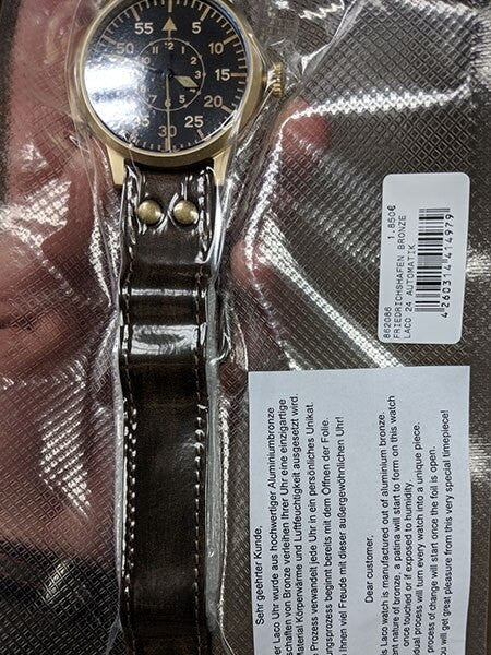 Laco Friedrichshafen Type B Dial Swiss Automatic Pilot Watch with Bronze Case #862086