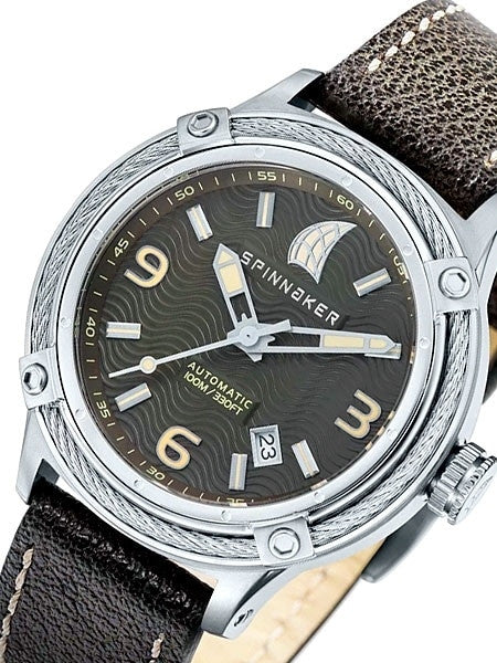 Spinnaker MainSail Automatic Watch with Wire Cable Bezel #SP-5044-03